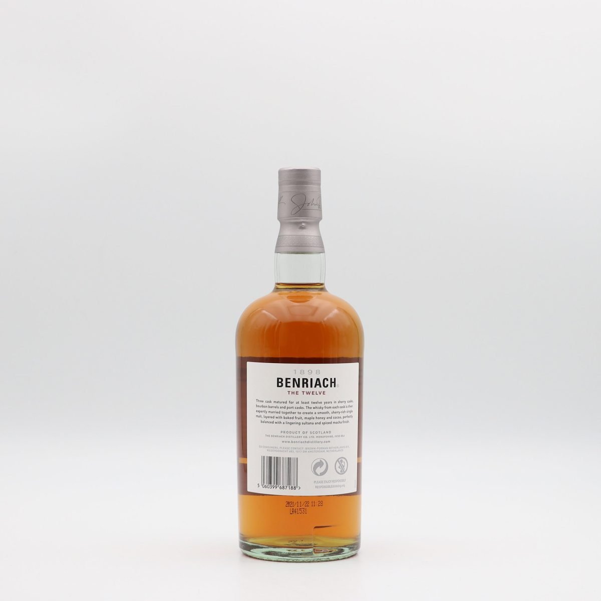 Benriach 12 anos whisky rotulo