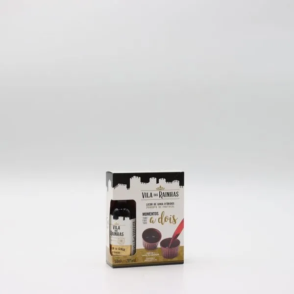 Ginja vila das Rainhas Momentos a dois 50ml + 2 copos Chocolate