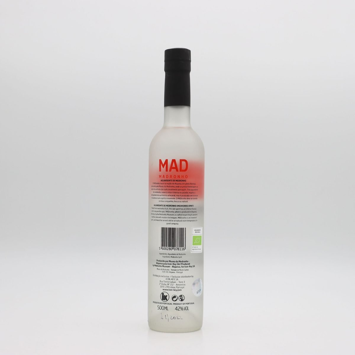 MAD Aguardente Bio de Medronho rotulo