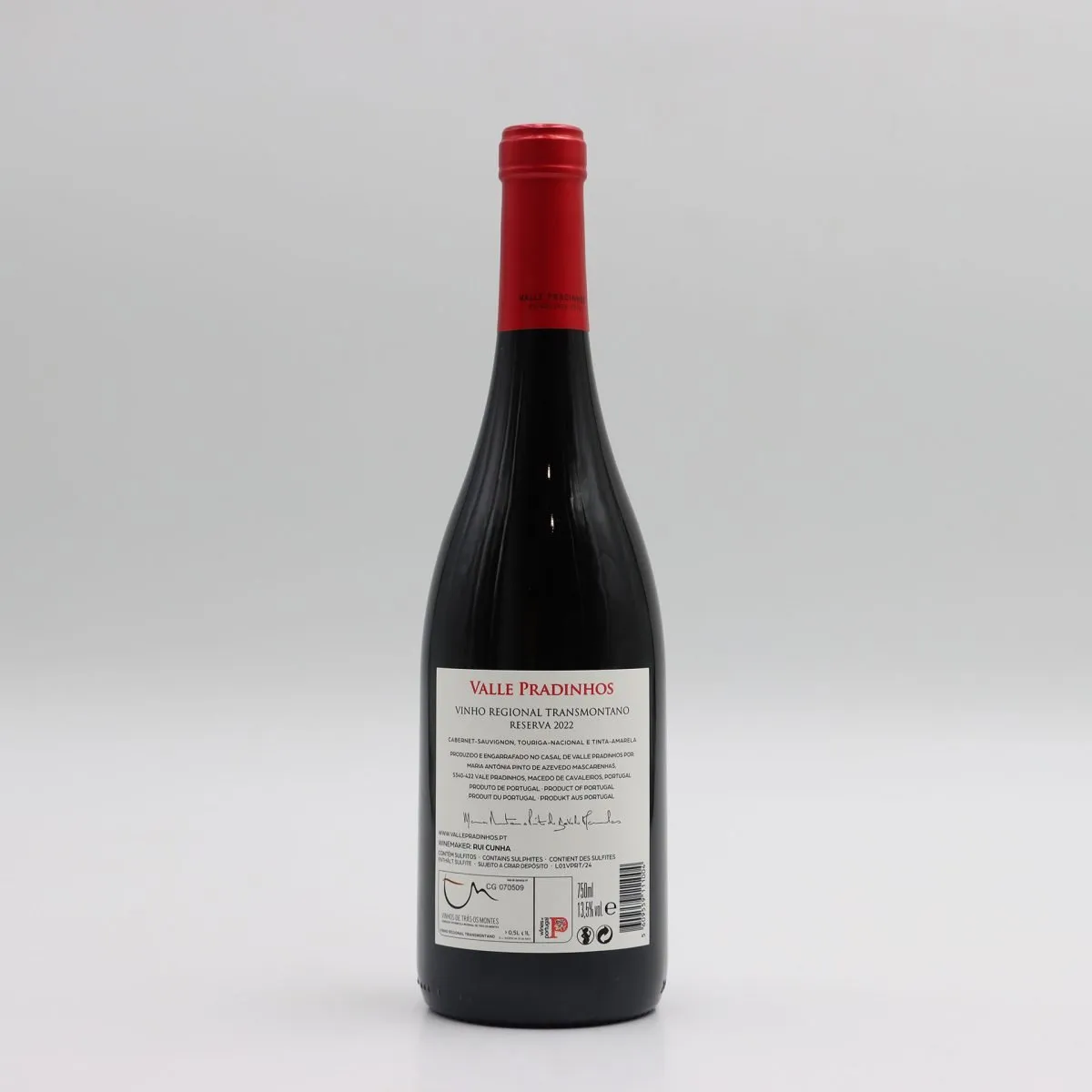Valle Pradinhos Reserva Tinto 2022 Rotulo